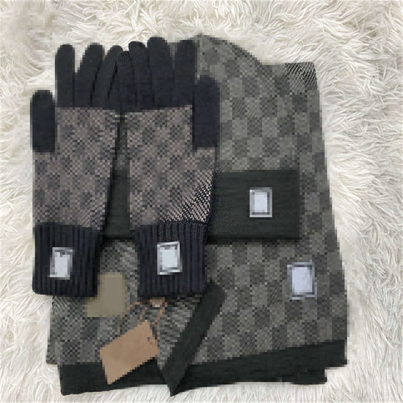 

Hats Scarves Gloves Sets Designer Mens Beanie Scarf Glove Set Luxury Hat Knitted Caps Ski Mask Unisex Winter Outdoor Fashion Sets 6636