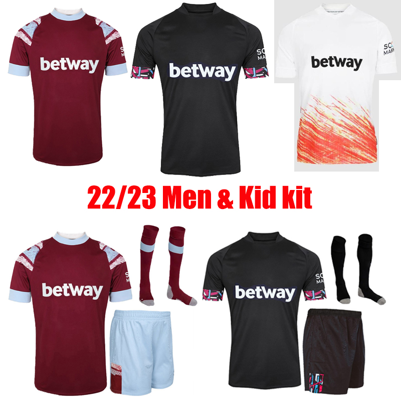 

2022 2023 West Hams soccer jersey football uniform 22 23 Home Away Third shirt men tops kids kit NOBLE ANDERSON UNITED RICE BOWEN ANTONIO BENRAHMA