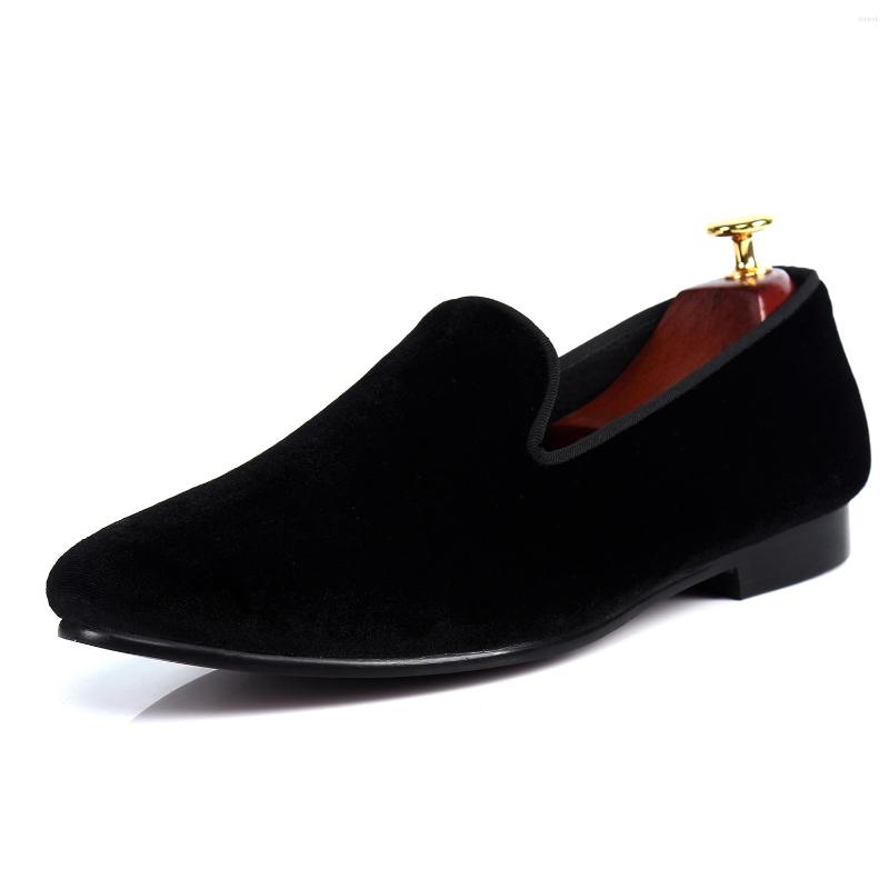 

Dress Shoes Harpelunde Black Velvet Loafers Men Slip On Wedding