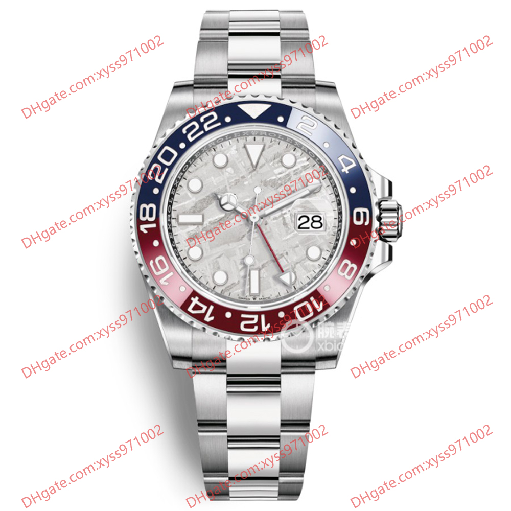 

Highquality men's watch 40mm white dial 2813 automatic machine GMT m126719 stainless steel strap two-color ceramic bezel sapphire glass 126710 wrist watch, M126719blro-0002