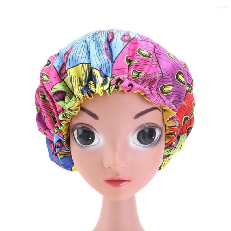 

Hats Sleep Cap Kids Adjustable African Print Satin Bonnet Turban Hat Night Sleeping Beanie Chemo Headwear Hair Loos Cover, 03 yellow