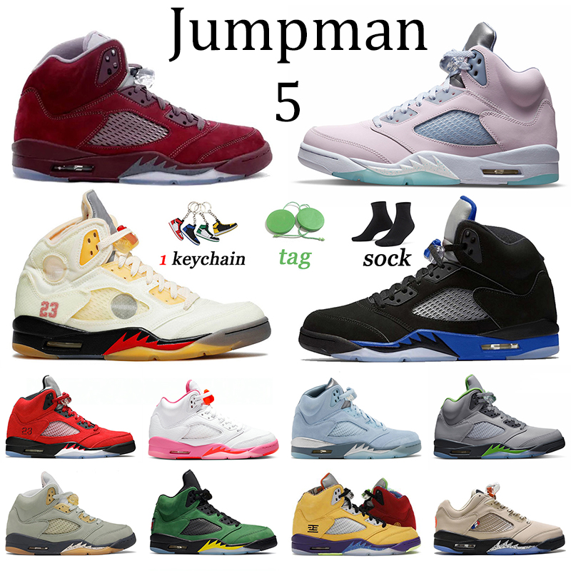 

Comfortable 5 Basketball Shoes Jumpman 5 Low PSGs Trainers 5s Men Women Pinksicle Expression Offs White Green Bean Jade Horizon Sports Racer, 36-47 low expression