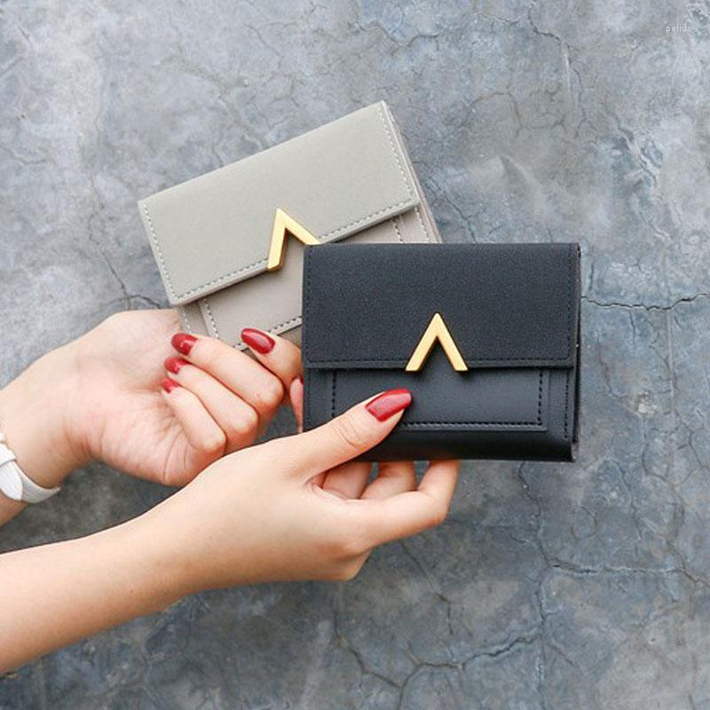 

Wallets 2022 Leather Women Hasp Lady Moneybags Zipper Coin Purse Woman Envelope Wallet Money Cards ID Holder Bags Purses Pocket, Black
