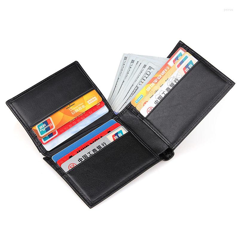 

Wallets Men's Purse Leather Male Rfid Men Wallet Storage Bag Coin Po Holder, Black