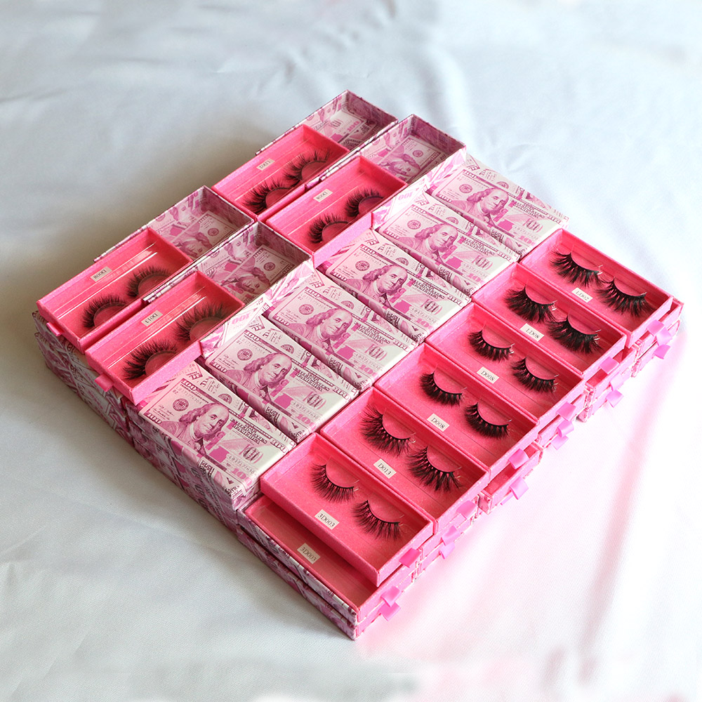 

3D Mink Eyelashes False Lashes with Luxury Boxes Natural Look Makeup Use