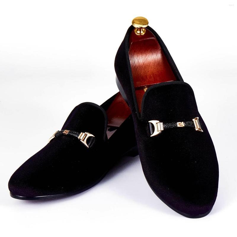 

Dress Shoes Harpelunde Men Buckle Strap Classic Handmade Wedding Black Velvet Loafers Size 6-14