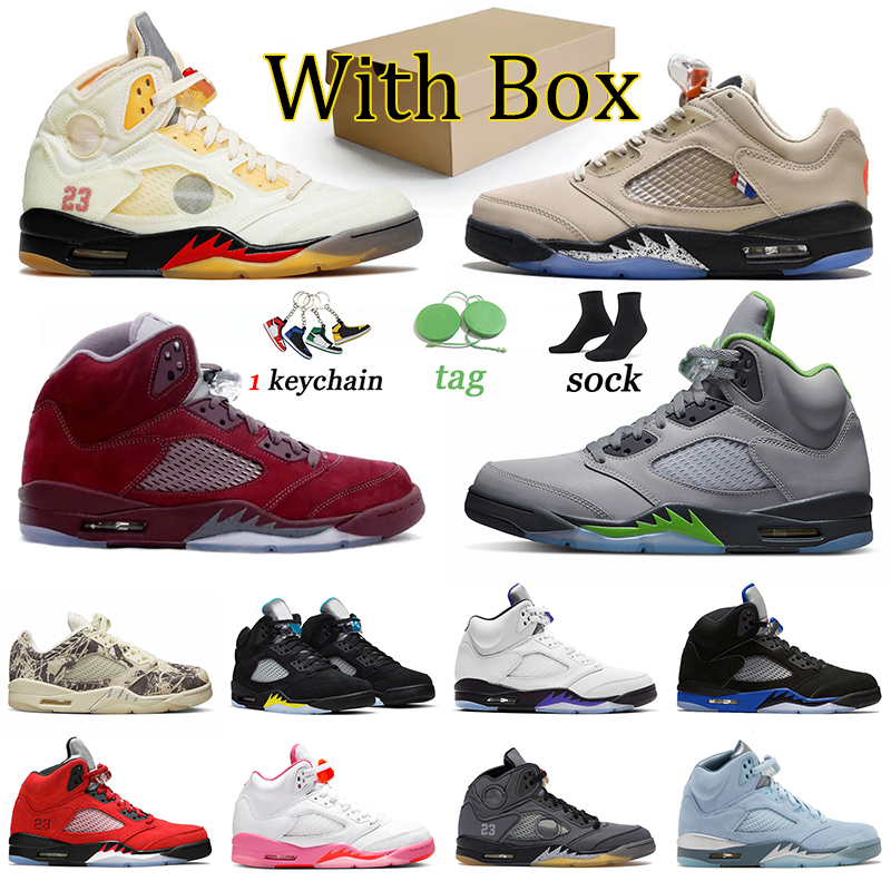 

Breathable 5 Jumpman 5s Men Trainers Basketball Shoes Low PSGs What The Expression Offs White Green Bean Jade Horizon Sneakers Sports Racer, 40-47 bluebird