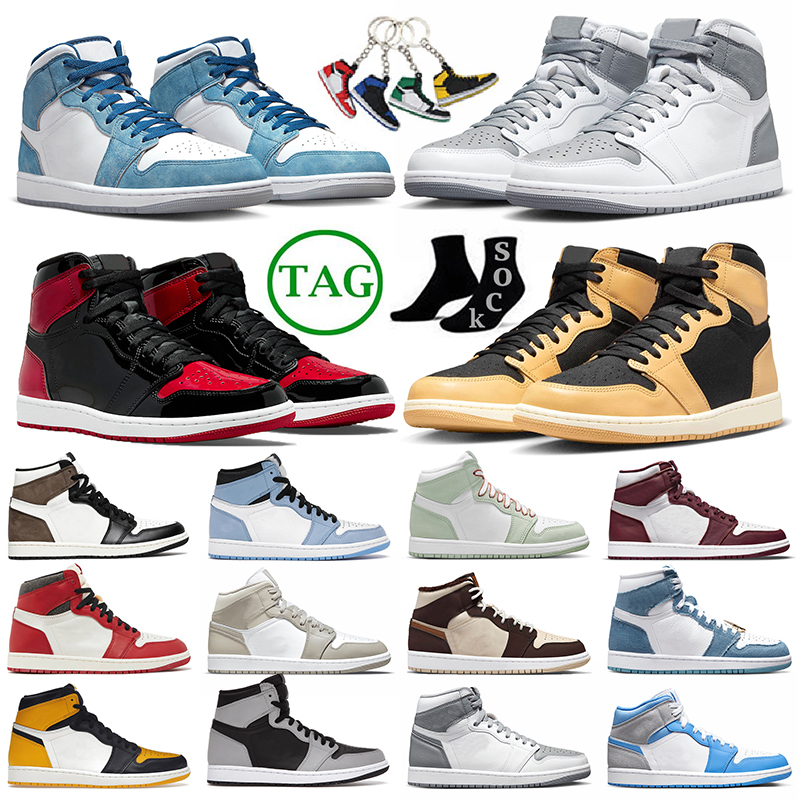 

Jumpman 1 Basketball Shoes Designer 1 High OG Heirloom 1s Sports Multi Color Offs White Bordeaux Denim Men Women Trianers Yellow Toe Stage Haze Taxi Arrival Sneakers, 36-46 high og yellow toe