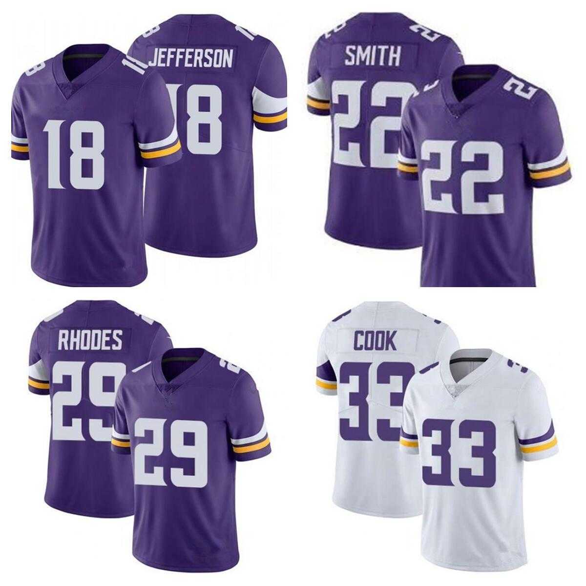 

High quality Football Jerseys Men 8 Kirk Cousins Harrison Smith 29 Xavier Rhodes 33 Dalvin Cook 19 Adam Thielen 18 Justin Jefferson, Black