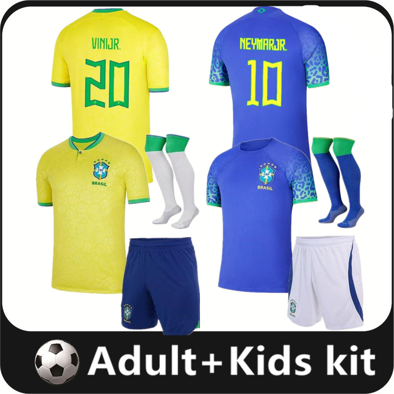 

Camisa Brasil 2022 2023 NEYMAR soccer jerseys 22 23 Brazilian kids kit RICHARLISON VINI JR. ANTONY RAPHINHA L.PAQUETA G.JESUS CASEMIRO world cup football shirts, 2022 away kit