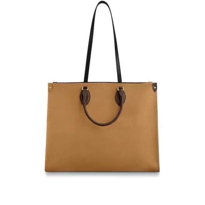 

2022 FASHION Bag Crafty ONTHEGO MM GM PM M44925 WOMEN luxurys designers bags genuine leather Handbags messenger crossbody shoulder bag Tote Wallet backpack, Brown 41cm*34cm*19cm