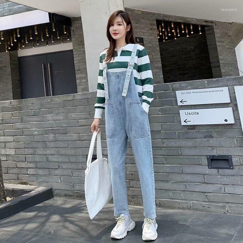 

Women's Jeans Feynzz 2022 Spring And Autumn Denim Overalls Nine Points Casual Trendy Pants Women's Loose Fat MM Slim Student Jumpsuit, Light blue