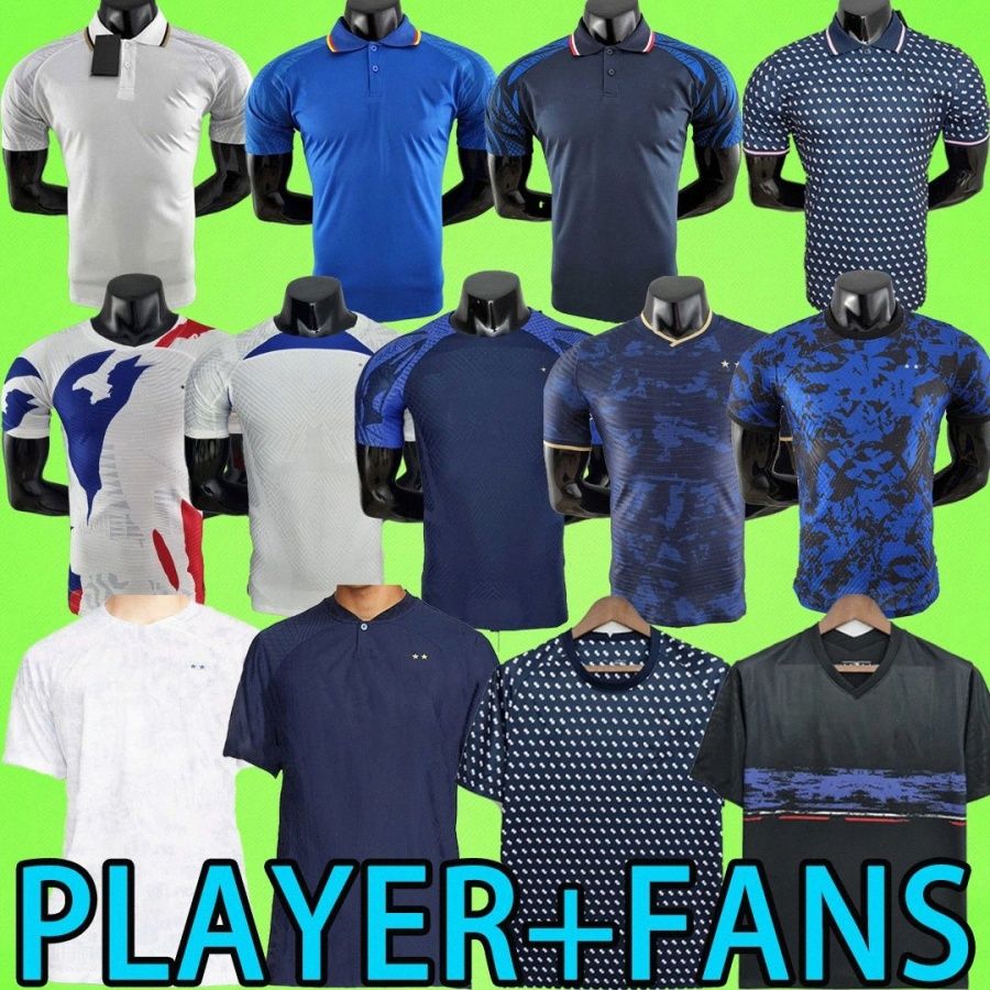

player fans version soccer jerseys 2022 BENZEMA MBAPPE Maillot de foot French WOMEN Francia 22 23 World cup KANTE KIDS KIT football shirts MEN polo un 17TJ#, 2022 player version