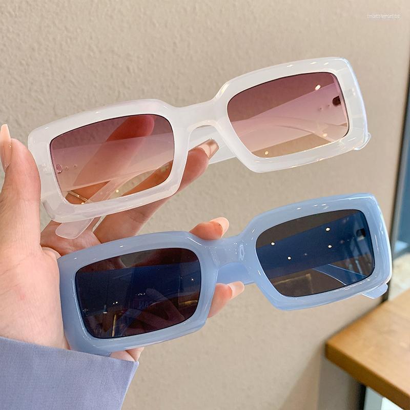 

Sunglasses Multicolor Rectangle Candy Color Trendy Fashion Female Sun Glasses Eyewear Brand Designer UV400 ShadesSunglasses