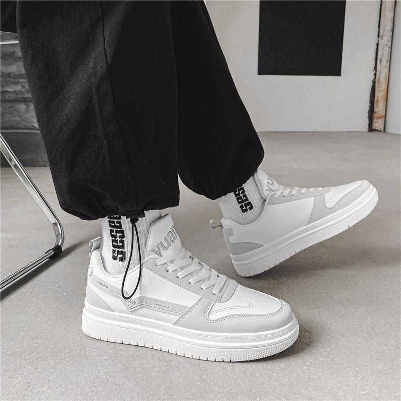 

2022 Autumn New Low top Board Shoes Fashion Student Multi functional Small White Shoes, Grey