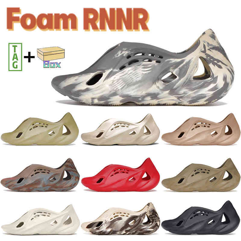 

Foam Rnnr Beach Sandals Vermillion Designer Shoes Women Slippers Classic Slides Cream Clay Ochre Mist Black Onyx Desert Sand Slipper Yezzzy, 06. ochre