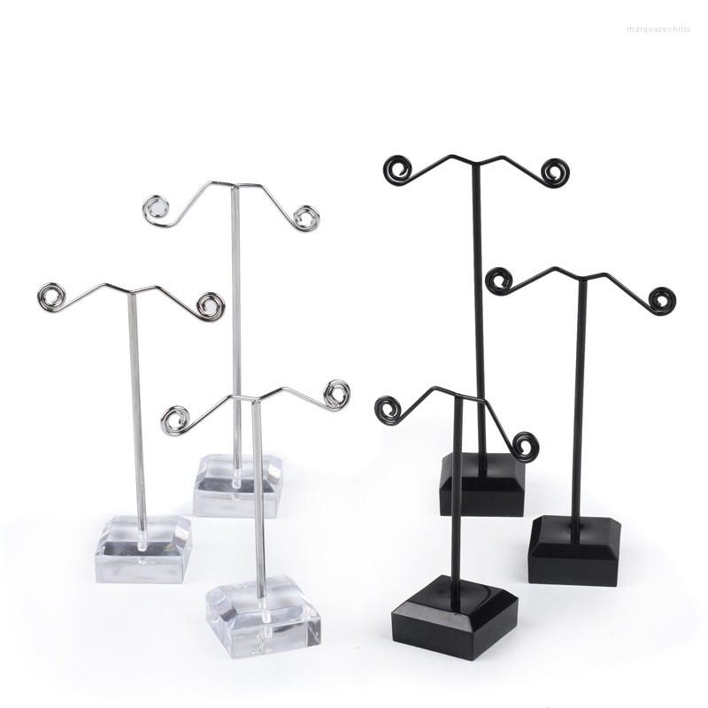 

Jewelry Pouches Acrylic Base Metal Earring Display Stand 3 Pcs/set