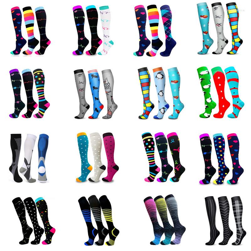 

Men's Socks Compression Stockings Varicose Veins Men Women Outdoor Sports For Anti Fatigue Pain Relief Knee, 1 pairs oysz03-white