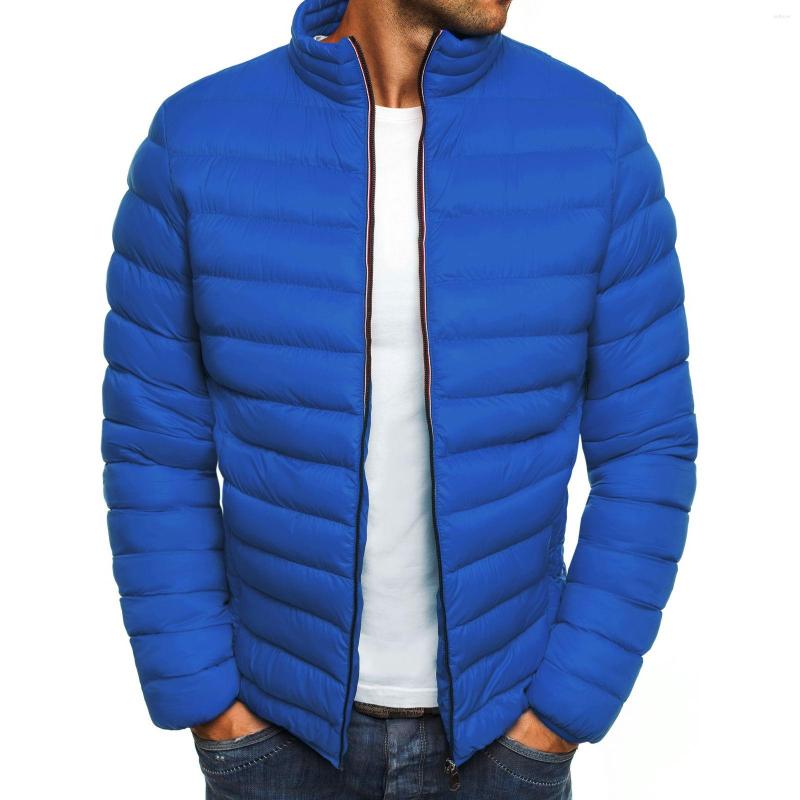 

Men' Down Winter Warm Men Jackets Coat High Quality Parka Stand Collar Casual Mens Outwear Coats Male Windbreak Cotton Padded Jacket, Gray