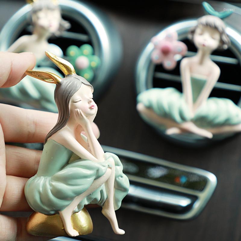 

Interior Decorations Lovely Girl Perfume Car Inner Ornaments Air Conditioning Outlet Clip Aroma Decoration Dancing Diffuser