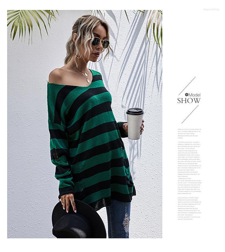 

Women' Sweaters Women Simply V Neck Loose Long Sleeve Autumnr Dress Knitting Sweater Female Chic Basic Pullovers Tops, Green