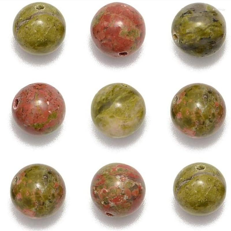

Beads 2022 Natural Loose Spacer Unakite Bead For Jewelry Making