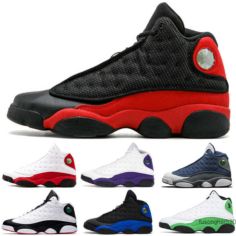 

2022 fashion original men basketball shoes 13s Atmosphere Grey Aurora Green Black Cat bred Chicago court purple Flint He Got Game Hyper