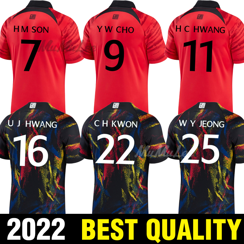 

2022 Korea soccer jerseys home away SON UJ HWANG YG KIM JS LEE WY JEONG CH KWON 22 23 S H PAIK Y W CHO JERSEY FOOTBALL SHIRTS kids red