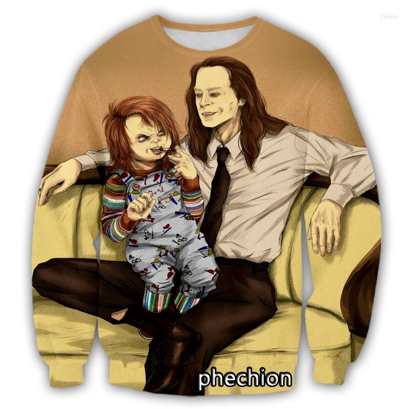 

Men' Hoodies Phechion Men/Women Horror Chucky 3D Print Casual Sweatshirt Men Fashion Streetwear Loose Sporting D132, 05