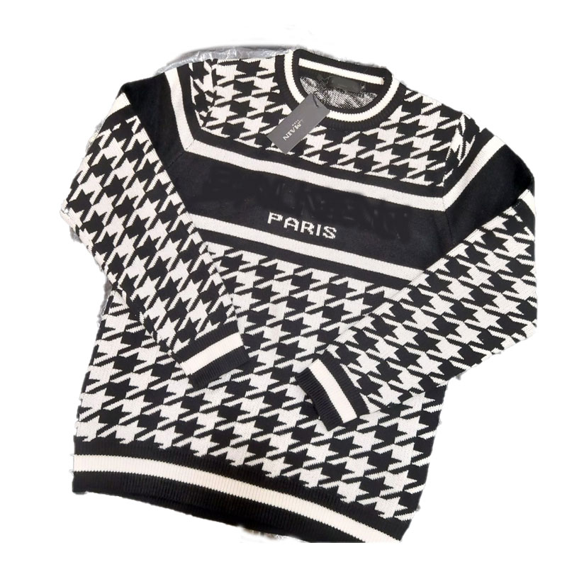 

Quality Mens sweater crew neck designer men classic sweaters knit pattern Leisure warm sweatshirt pullover Men Womens Designers man Clothing Winter Clothes PDD, Black