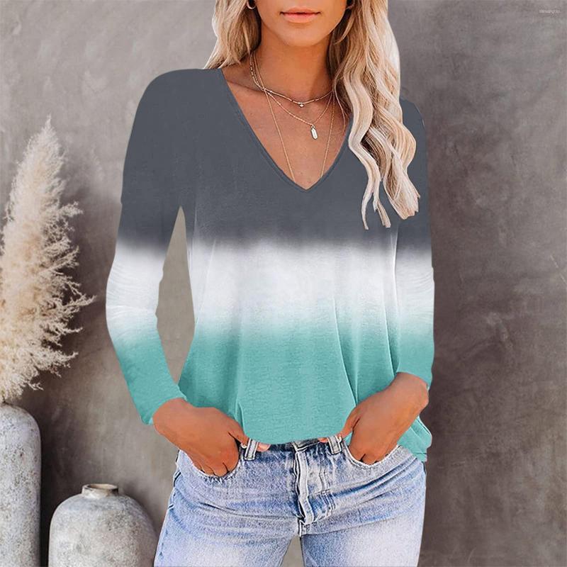 

Women' T Shirts Womens Casual Summer Tops Floral Long Sleeve V Neck Tee Shirt Printed Flower Loose Side Split Blouse Active Women, Black