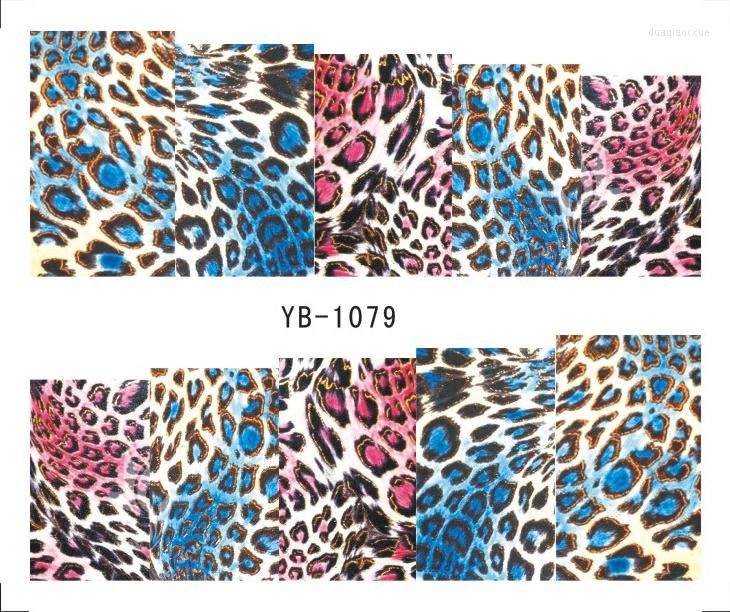 

Nail Stickers 1X Sticker ZEBRA TIGER LEOPARD SKIN PATTERN Water Transfers Decals Decal YB1069-1080, Yb1072