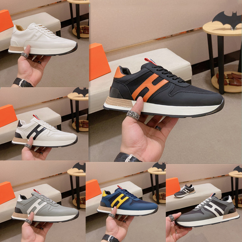 

Mens Casual shoes Paris Luxury Genuine Leather Cotton cloth Lace-up Fashion classic sports men running shoes Designer shoess, Black