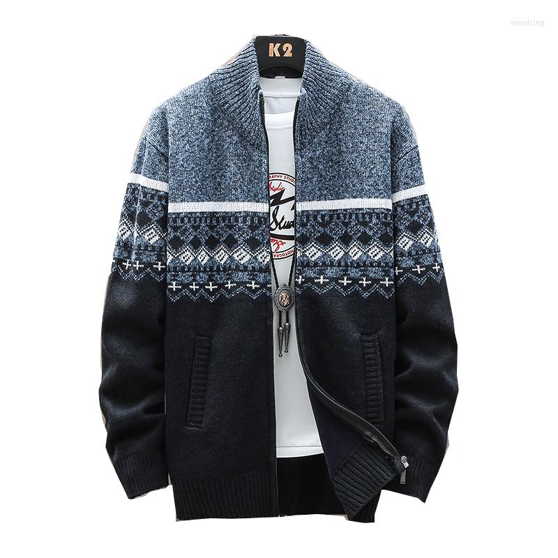 

Men's Vests 2022 Autumn Korean Version Men's Thickened Fleece Sweater Knitted Cardigan Stitching Jacket M-3XL, Sky blue