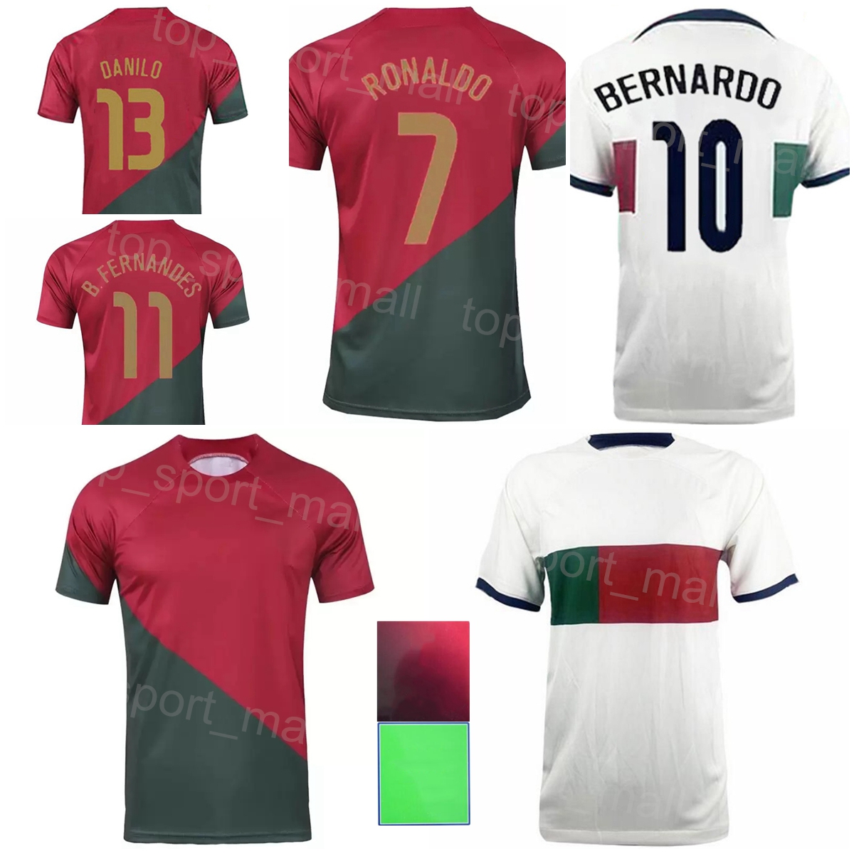 

2022 World Cup Soccer Cristiano Ronaldo Jerseys National Team DIOGO J ANDRE SILVA BERNARDO FERNANDES WILLIAM PEREIRA JOAO CANCELO Football Shirt Kits PuTaoYa, With patch