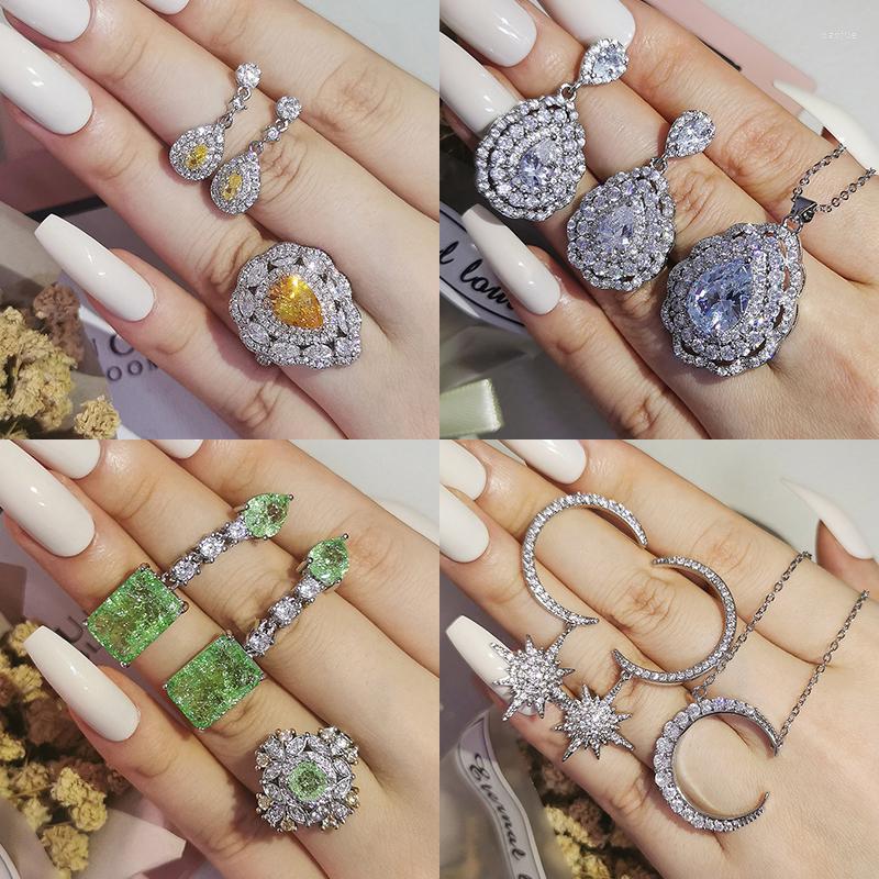 

Necklace Earrings Set 2022 Arrivals Vintage Luxury Green Silver Color Bride Dubai Jewelry For Women Lady Wedding Night Club Party Gift Z27, Picture shown