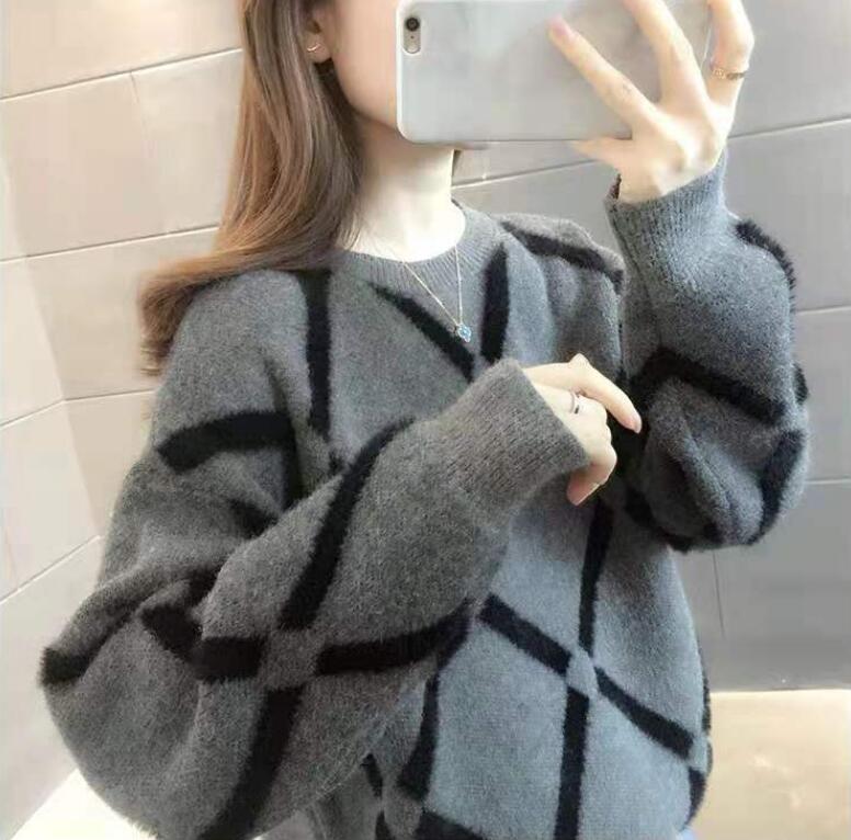 

Women's knitted sweaters Apple crop top supervised by casual turtleneck Autumn / Winter retro jumpers, 01