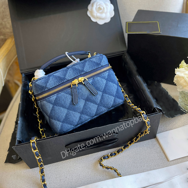 

Designer women's shoulder bag multi-pocket accessories authentic fashion handbag purse floral crossbody bag lou lou dhgates 140, Blue