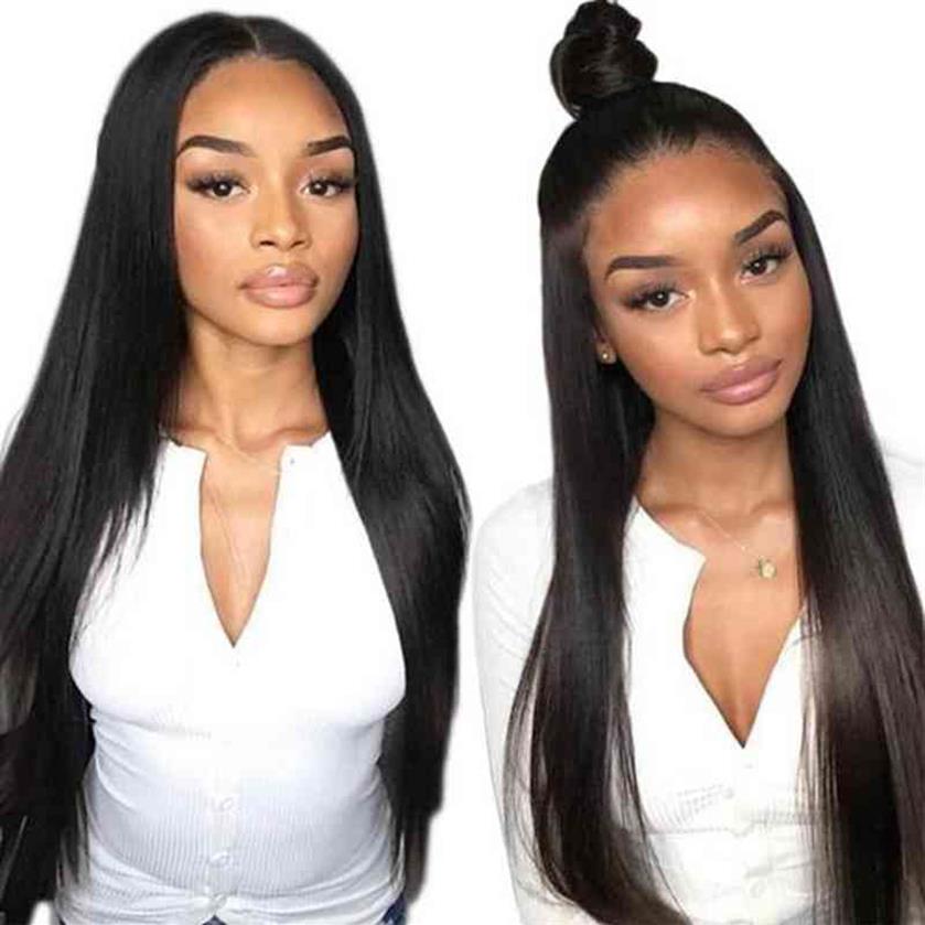 

Gorgeous 13X6 Transparent Mink Straight Virgin HD Lace Front Wig Silky 40 Inch Human Hair Wig Transparent HD Lace Frontal Wig253J