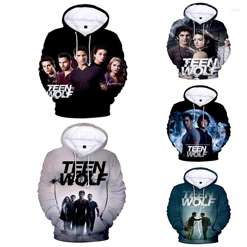 

Men's Hoodies Teen Wolf 3d Pullover Costume Fashion Hip Hop Men Women Hoodie Hoody Long Sleeve Pocket Homme Hooded Sweatshirts Tops