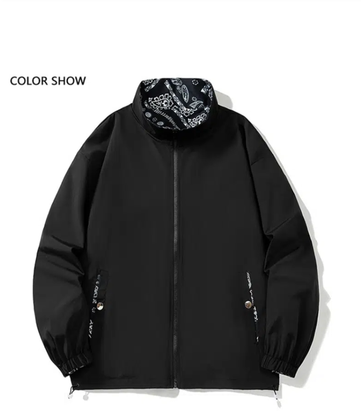 

Men's Casual & Trendy Reversible Lapel Jacket / Medium Stretch, Black