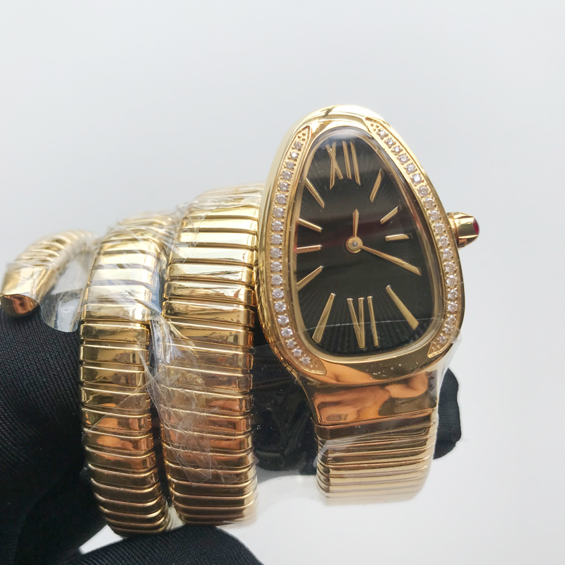 

Diamonds Bezel Luxury watches AAA Black dial quartz women watches gold case quality stainless steel bracelet ladies gifts