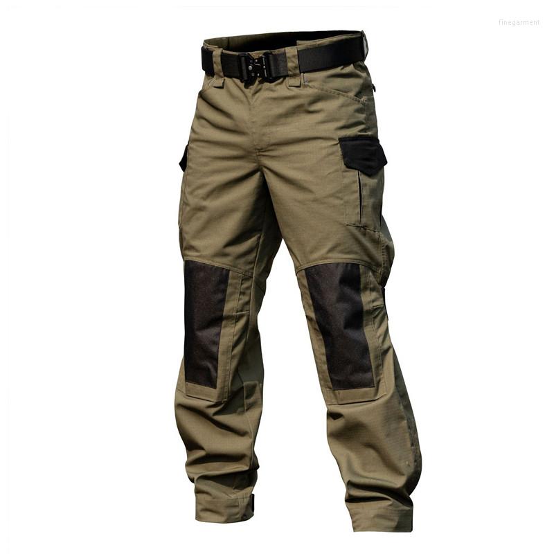 

Men's Pants Military Tactical Cargo Men Army Training Trousers Multi Pockets Wear-Resistant Waterproof Pant Male Hiking Casual, Grey