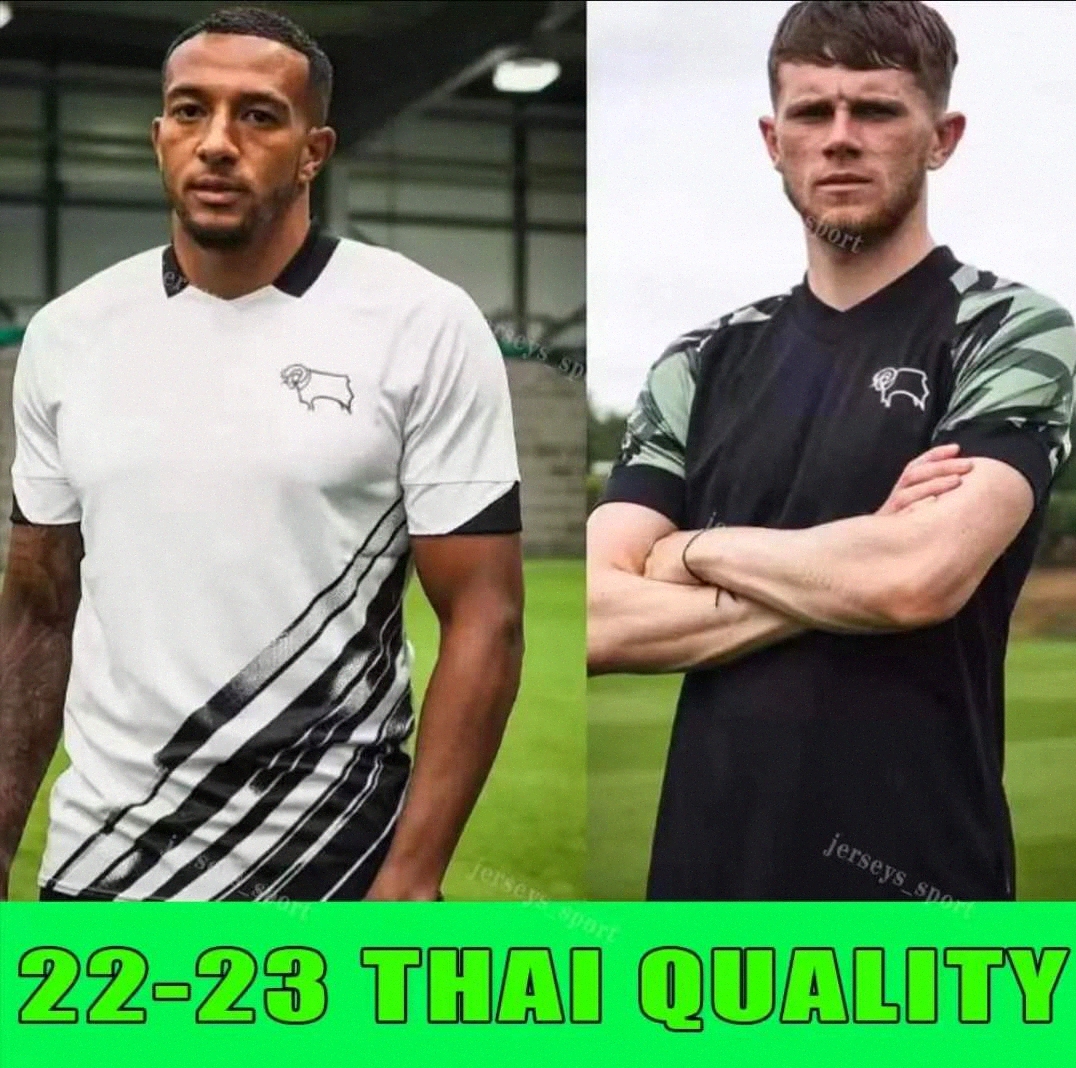 

22 23 DERBY COUNTY soccer jersey ROONEY 2022 2023 home away jerseys LAWRENCE BOGLE WAGHORN BIELIK Top thailand quality football shirt 60Oc#, 22-23 home