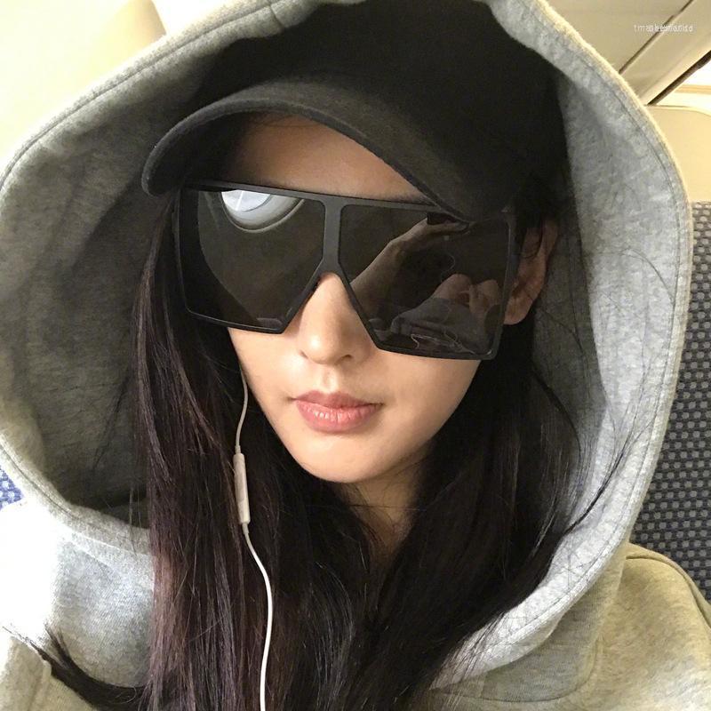 

Sunglasses Oversized Square Woman Vintage Brand Big Frame Female Sun Glasses Fashion Hip Hop Colorful Classic Oculos De SolSunglasses