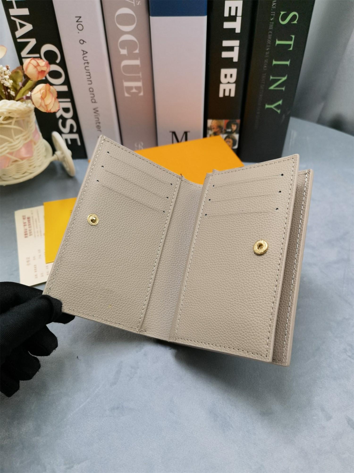 

Designers Mini Wallets Women's Wallet Zipper Bag Female Designer Wallet Purse Fashion Card Holder Pocket Short Women Bag, Black+box