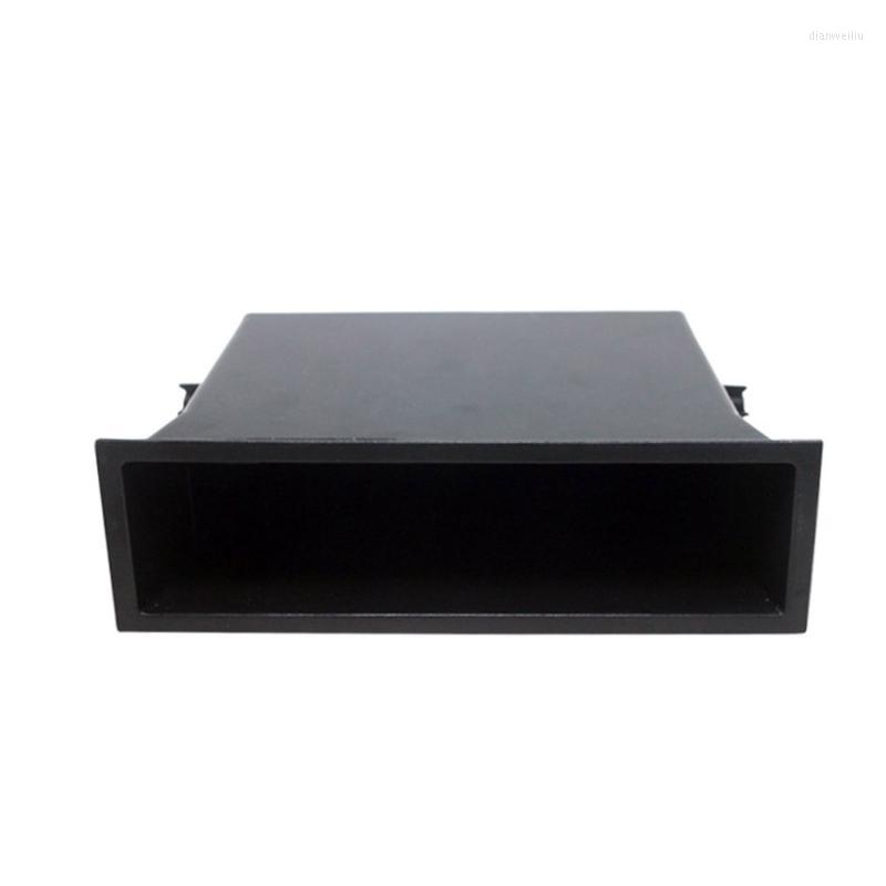 

Car Organizer Single Pocket Fascia Din Vehicle Radio Cd Storage Box For Accessories Universal Install Racing Kit