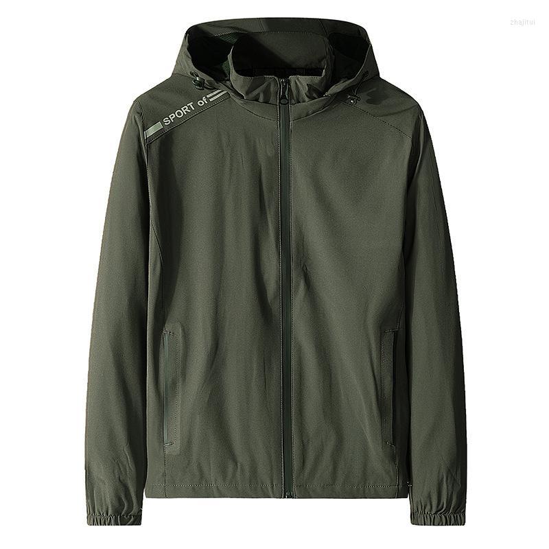 

Men's Jackets Men's Casual Oversize Men 2022 Fashion Hooded Windbreaker Solid Color High Quality Black Jacket Coat Big Size, Green