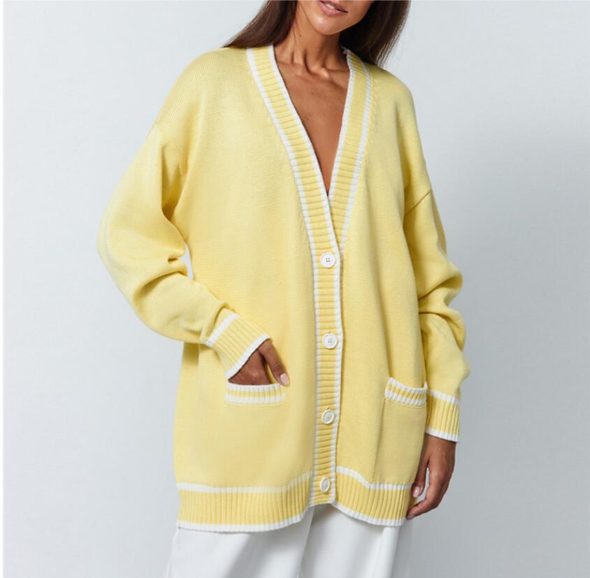 

Women's Sweaters Cardigan Ladies Winter Long Sleeve V Neck Knitted Coat Female Casual Sweaters Top, 01