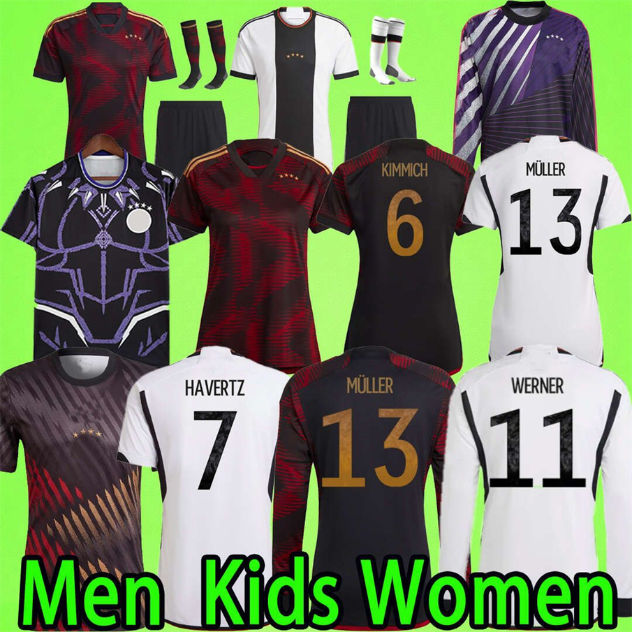 22 23 Maillots de football de la Coupe du monde WERNER MULLER Maillot de football t KROOS GNABRY KIMMICH REUS Hommes allemands enfants kit femme